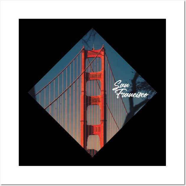 San Francisco California Golden Gate Bridge Sunshine Wall Art by smartrocket